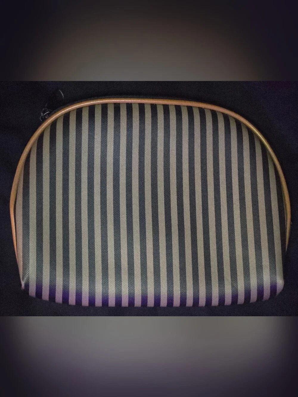 GUC Vintage Allan Edward Striped Cosmetic Pouch - No Strap